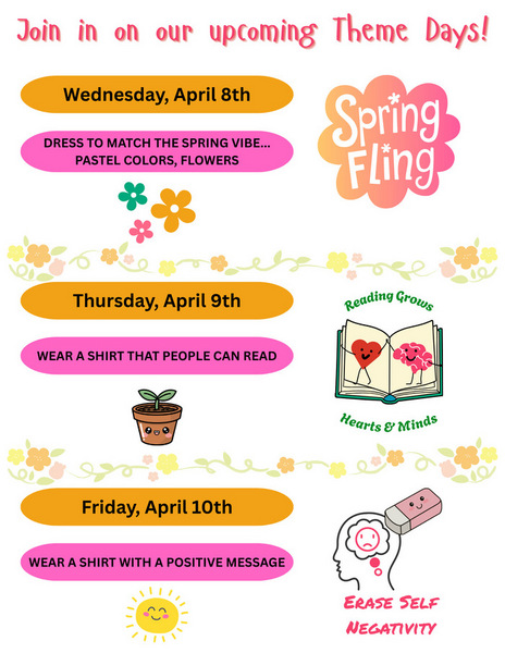 Theme Days for April 8-10